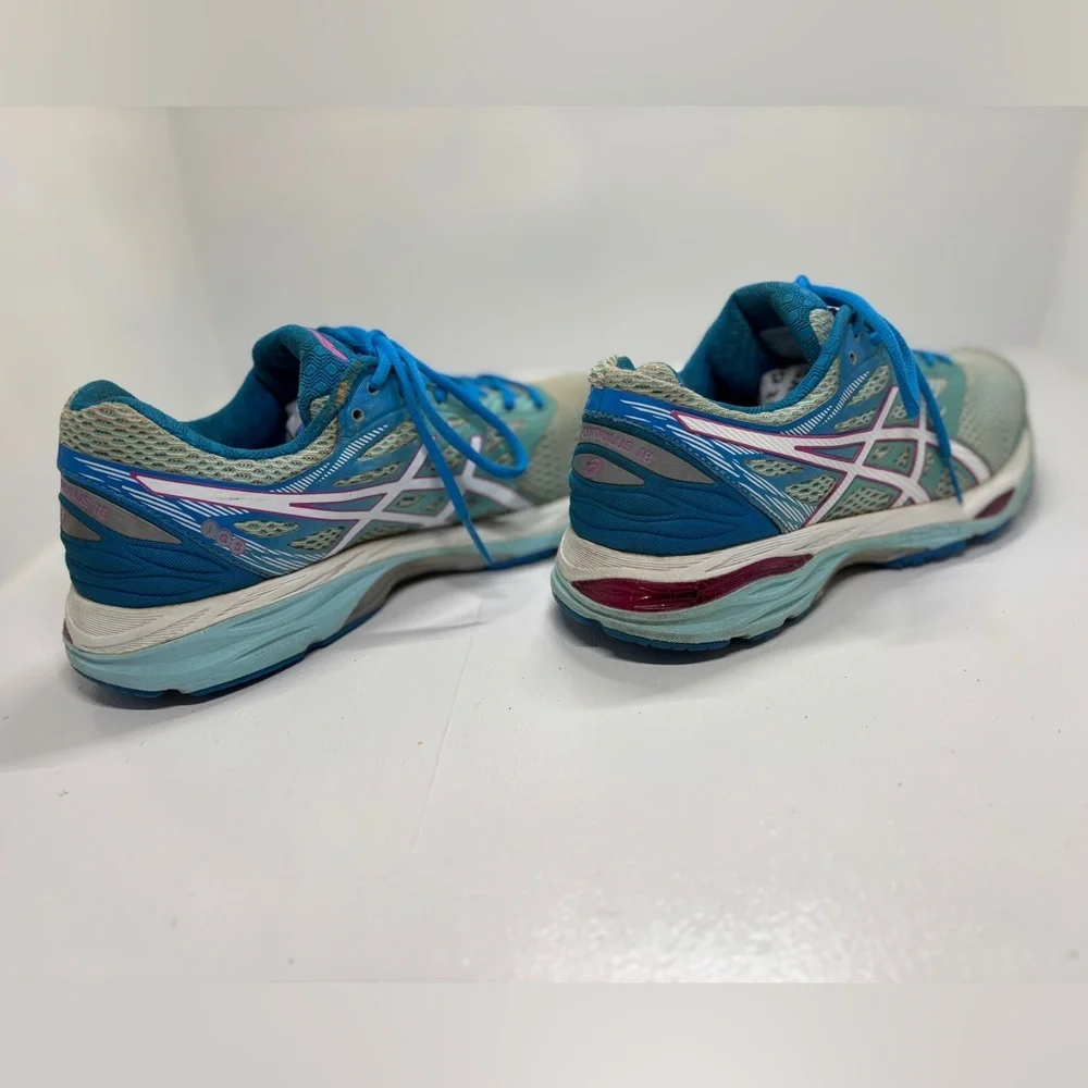 ASICS Women's Gel Cumulus 18 Blue Running Shoes size 9.5 - Picture 6 of 11
